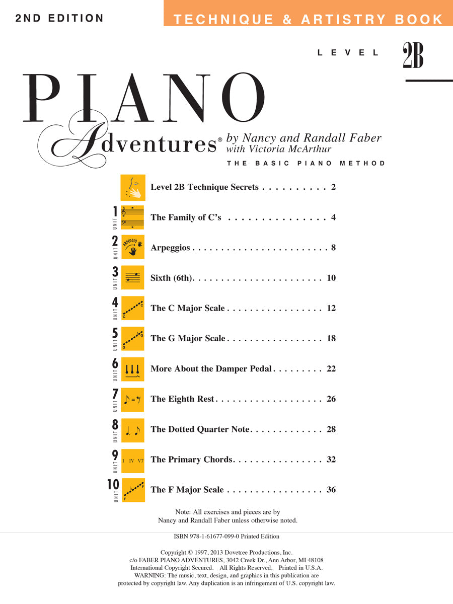 Piano Adventures: Technique & Artistry Level 2B Book (2Nd Edition) Keyboard