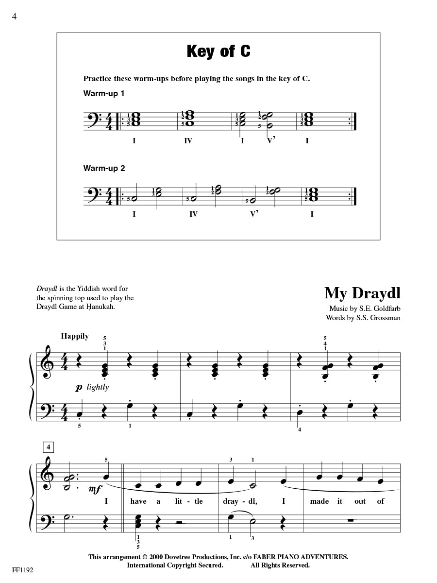 Faber Piano Adventures: ChordTime Piano Jewish Favorites Level 2B Book