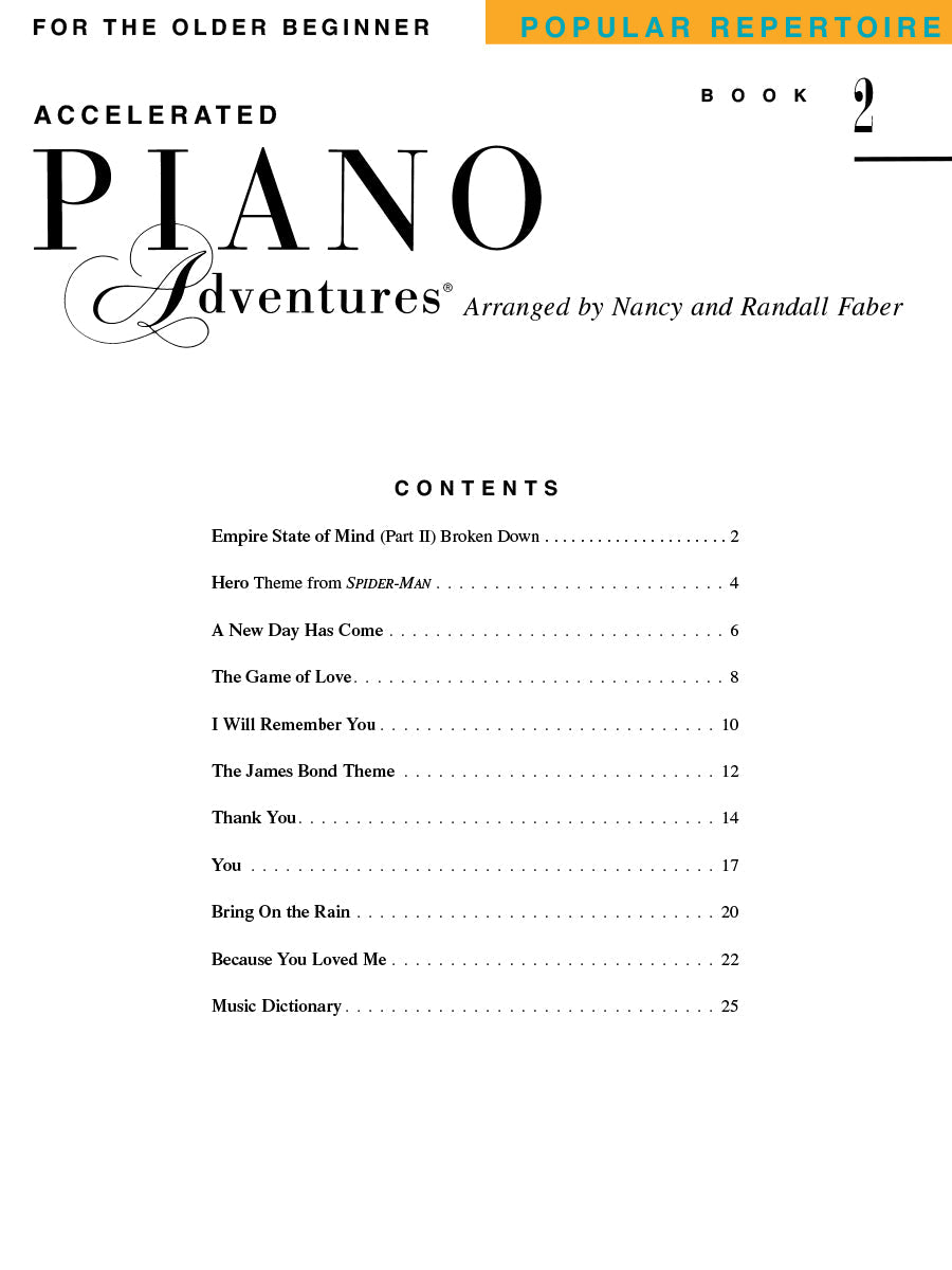 Accelerated Piano Adventures: Pop Repertoire Book 2 & Keyboard