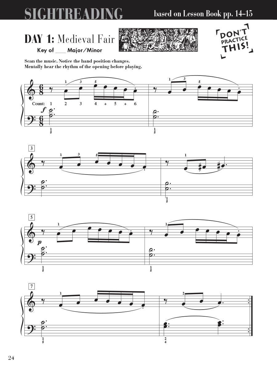 Piano Adventures: Sightreading Level 4 Book & Keyboard