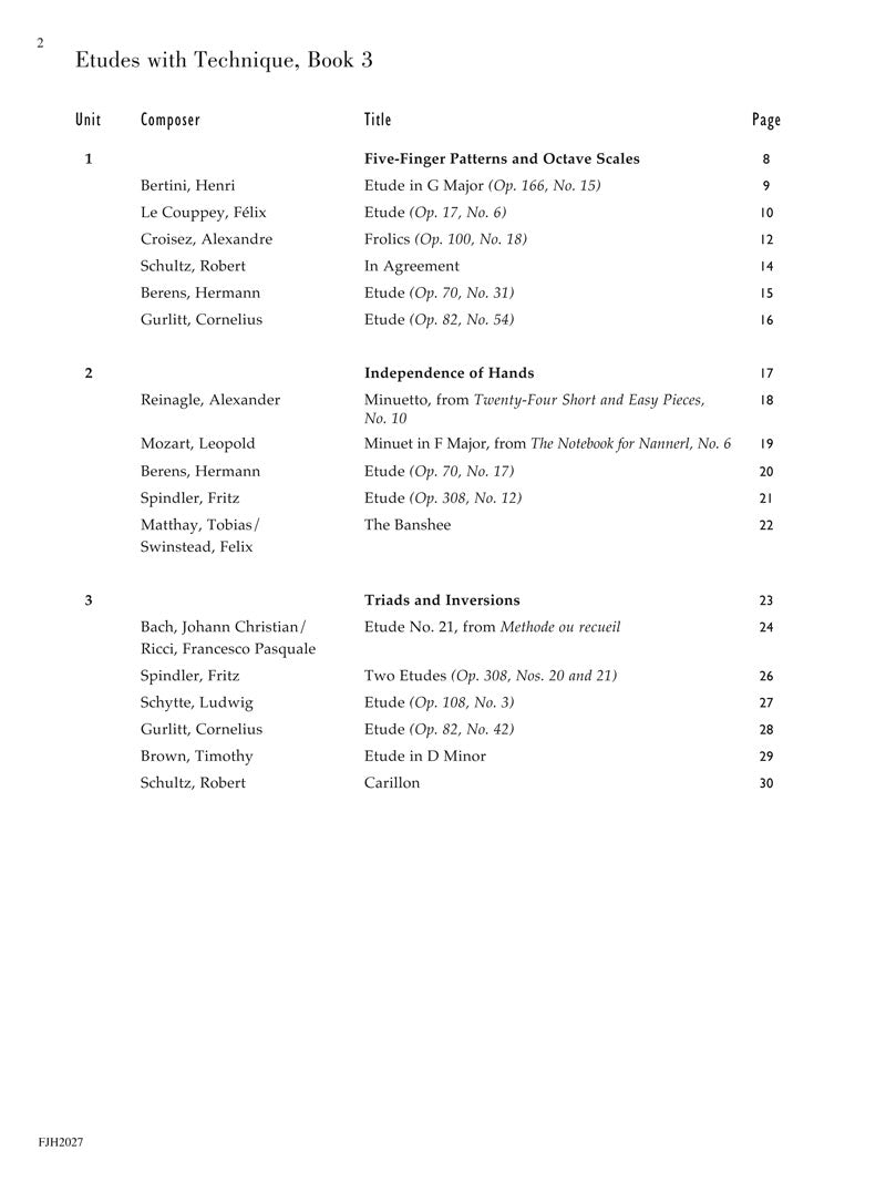 Succeeding With The Masters- Etudes With Technique Volume 3 Book