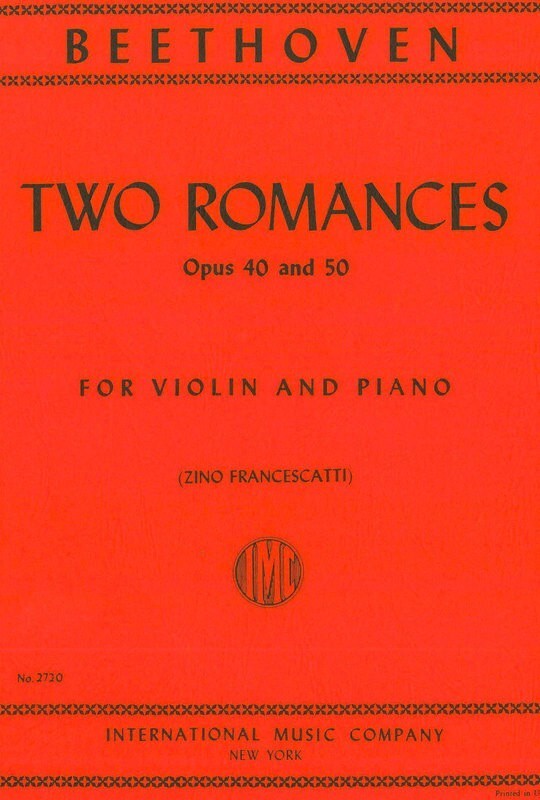 Beethoven - 2 Romances Op 40 G Op 50 F Violin/Piano