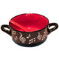 MUSIC NOTE BOWL WITH SPOON RED