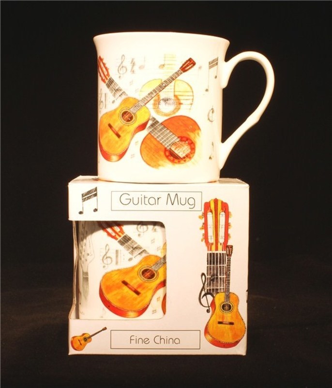 FINE CHINA MUG GUITAR DESIGN