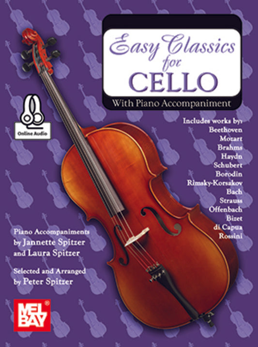 Easy Classics For Cello With Piano Accompaniment Bk/Ola