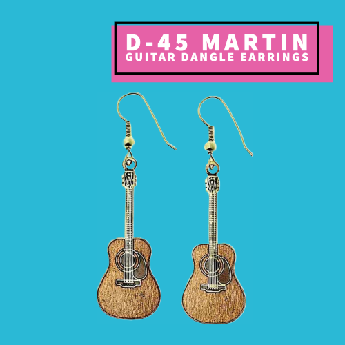 Martin D-45 Acoustic Guitar Earrings