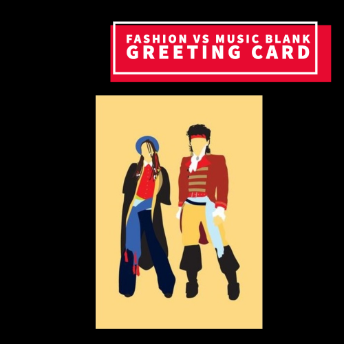 Fashion vs Music Blank Greeting Card