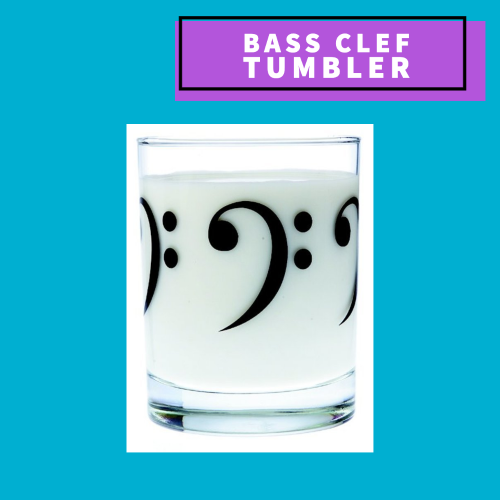 Bass Clef Tumbler Glass