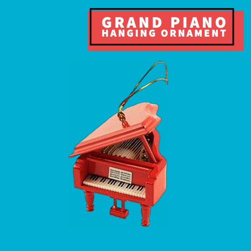 Grand Piano Ornament Red