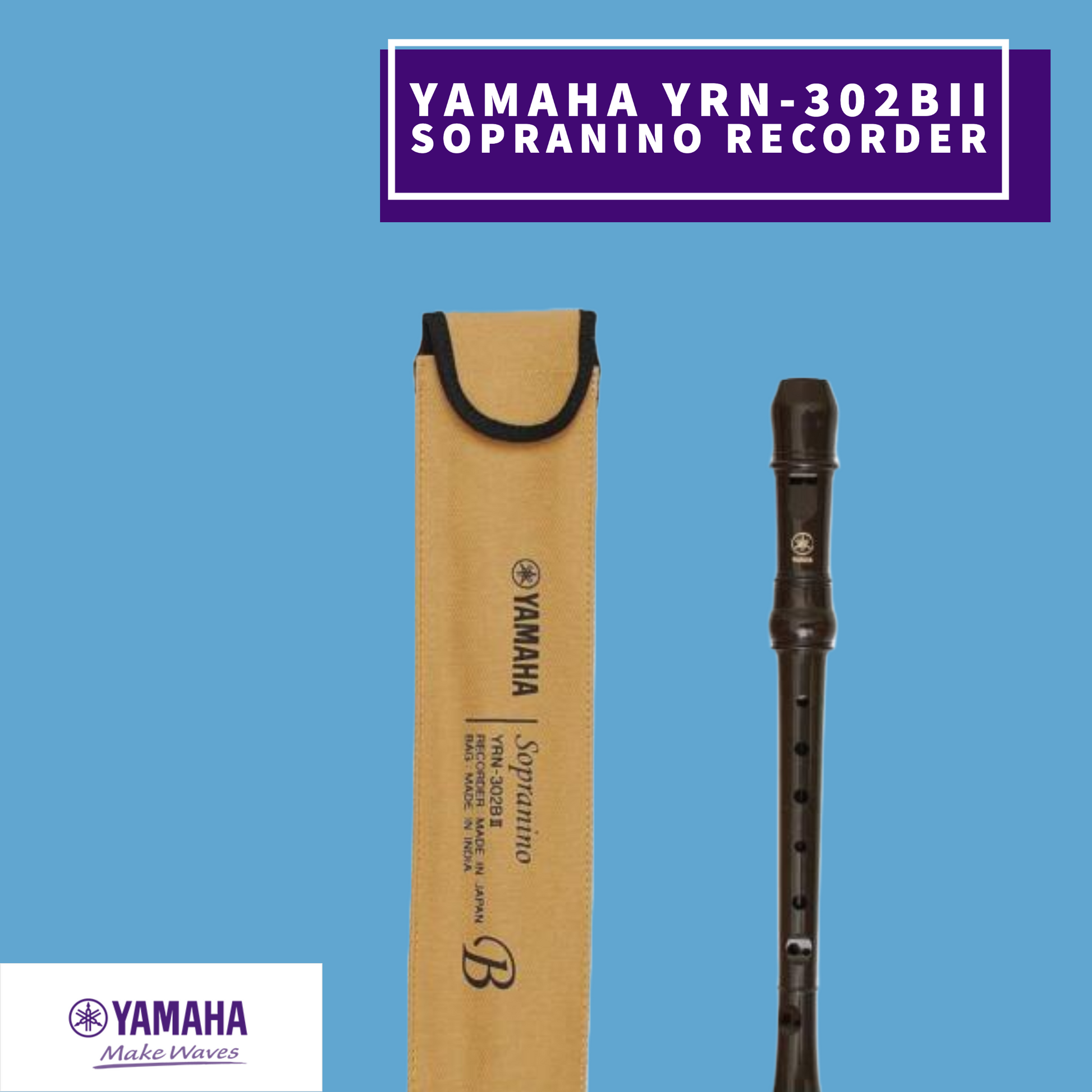 Yamaha Yrn-302Bii Sopranino 2 Piece Abs Resin Recorder (Key Of F) Musical Instruments & Accessories