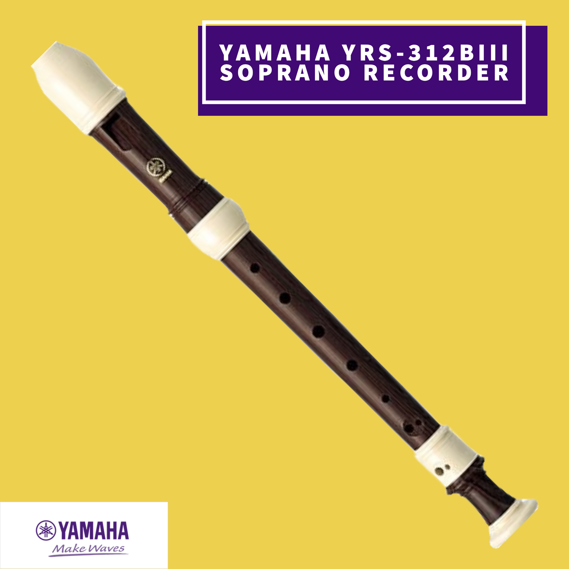 Yamaha YRS-312BIII Soprano Simulated Rosewood Abs Resin Recorder (Key of C)