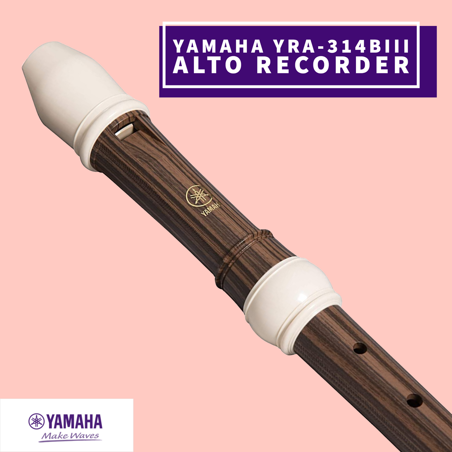 Yamaha Yra-314Biii Simulated Makassar Ebony Abs Resin Alto Recorder (Key Of C) Musical Instruments &