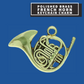 Polished Brass French Horn Keychain Charm