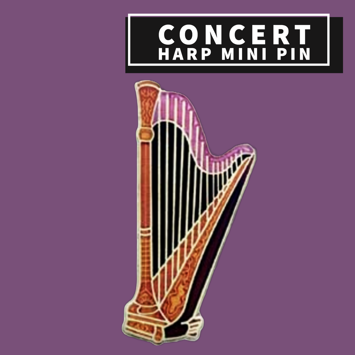 Concert Harp Mini Pin