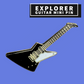 Explorer Guitar Mini Pin (Black)