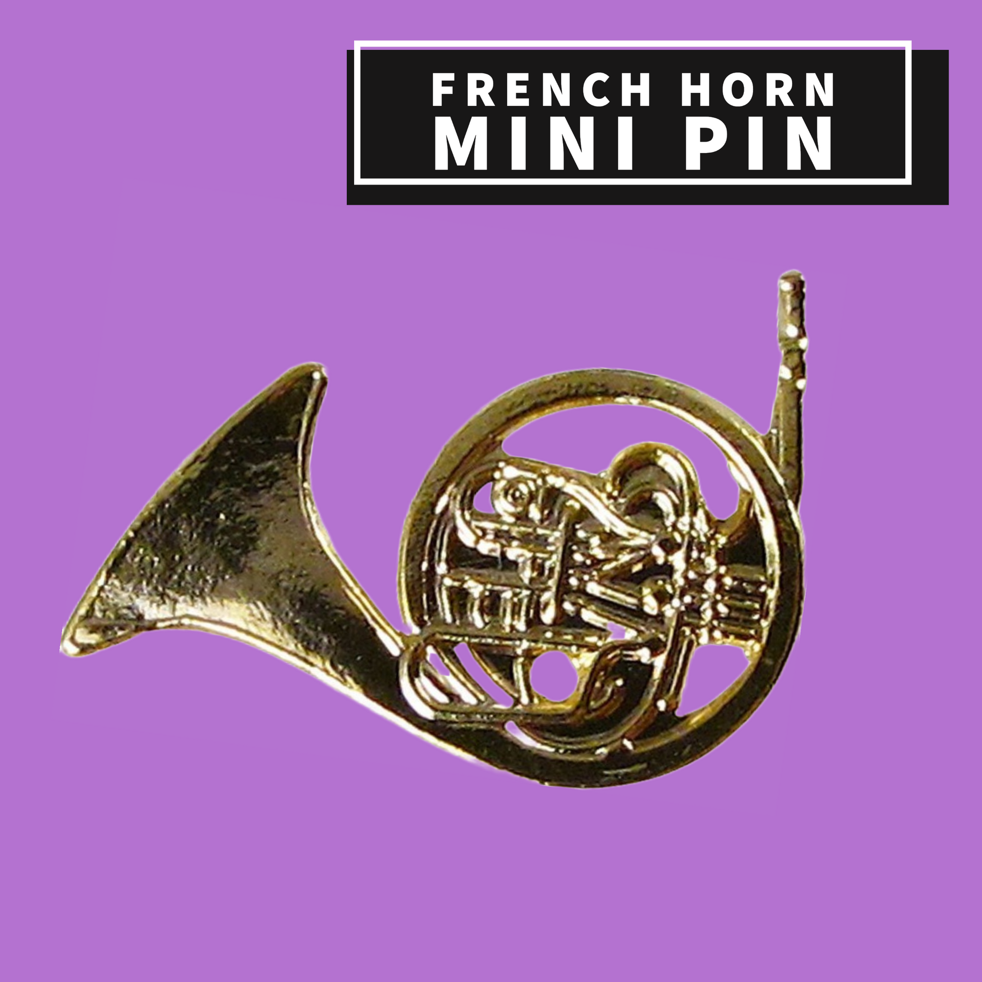 French Horn Mini Pin