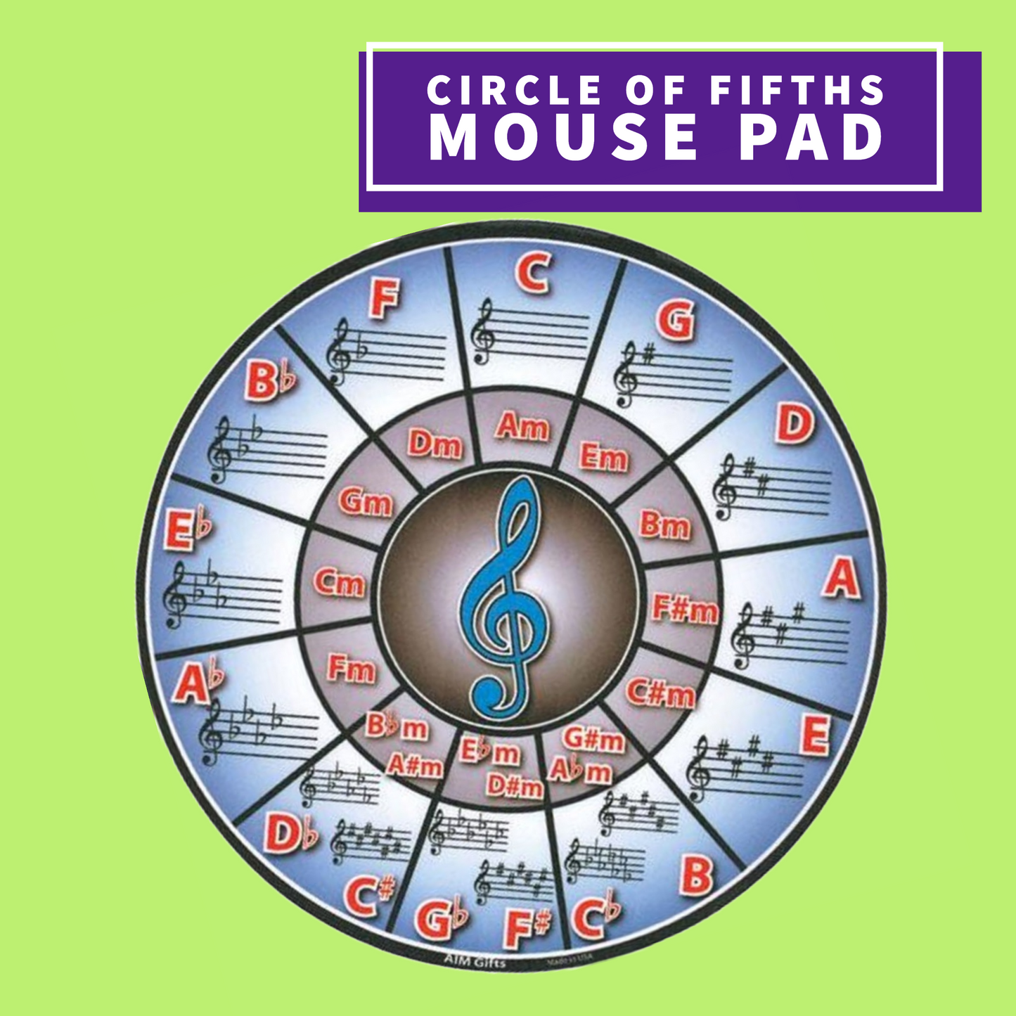 Circle Of Fifths Mouse Pad Giftware