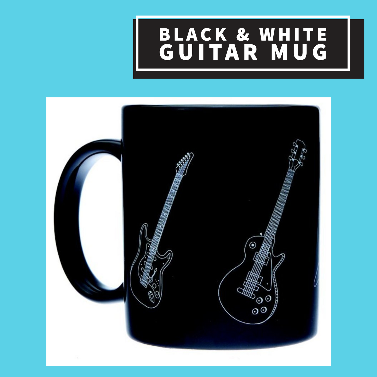 Black & White Guitar Mug