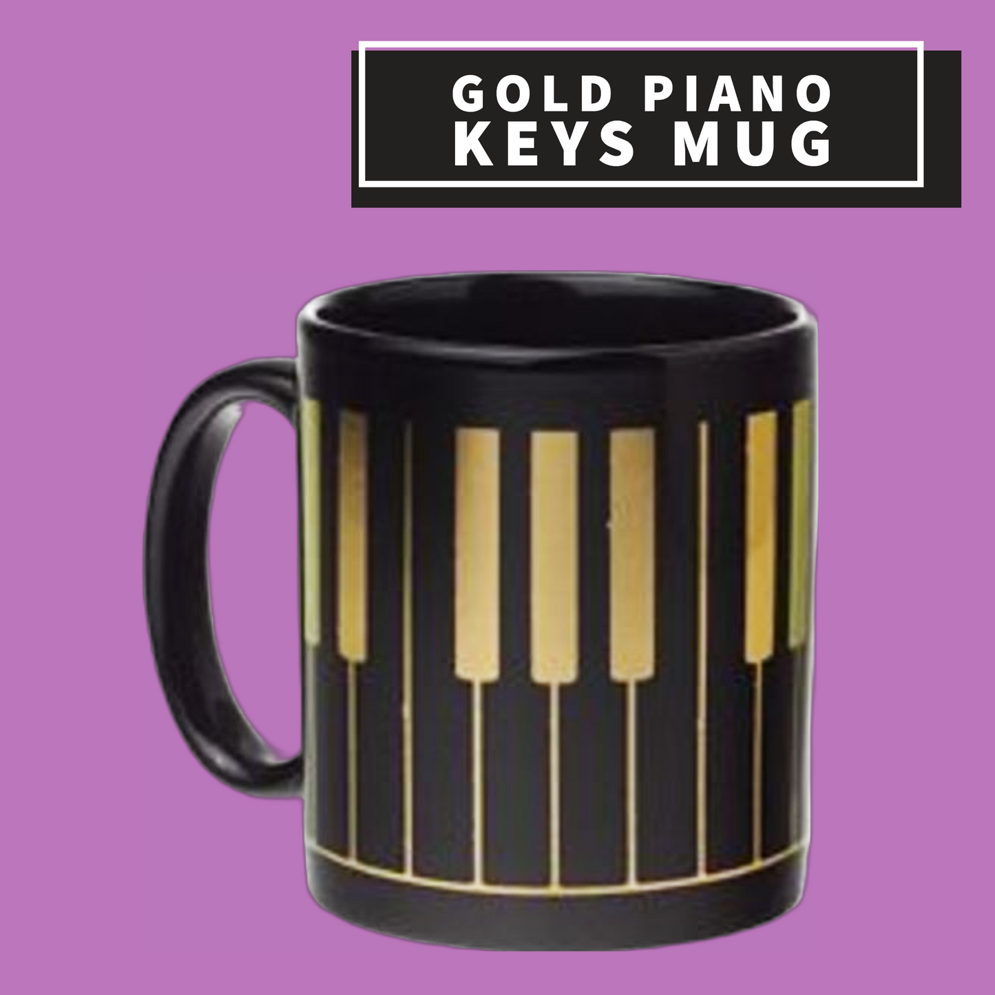 Gold Piano Keys Mug