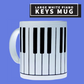 Large White Piano Key Mug