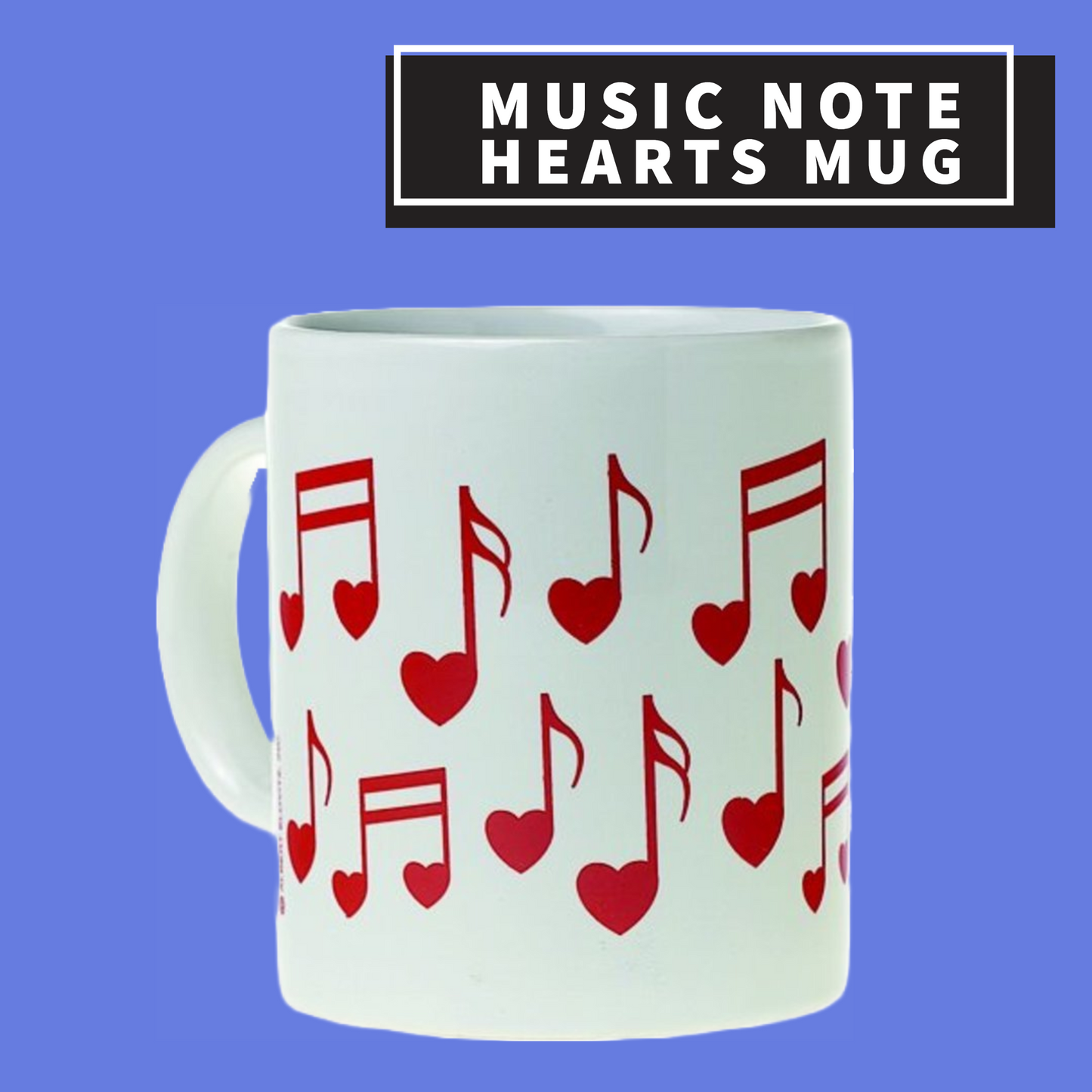 Music Note Hearts Mug