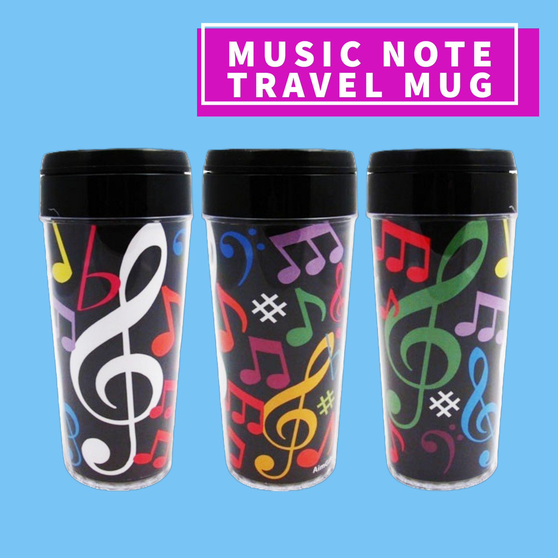 Music Note Travel Mug (473ml)