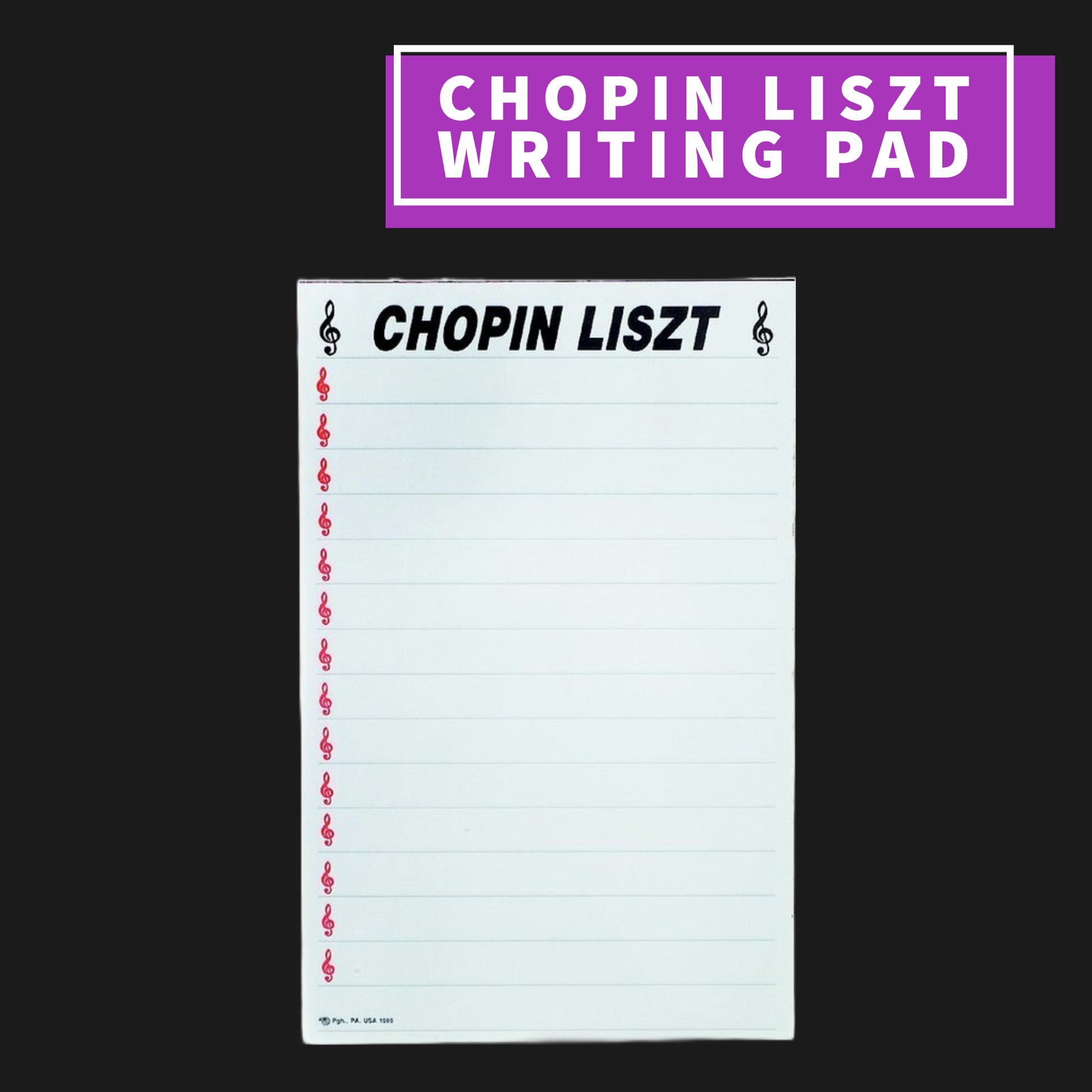 Chopin Liszt Writing Pad