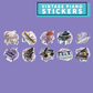 Vintage Floral Piano & Keyboard Sticker Set (20 pieces)