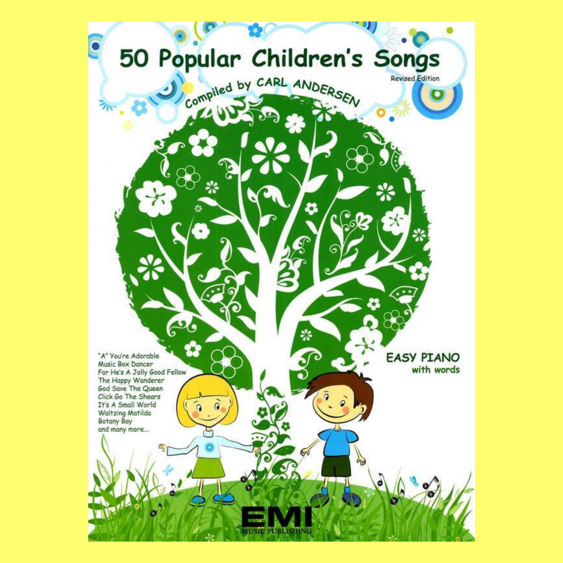 50 Popular Childrens Songs - Easy Piano With Words Book & Keyboard