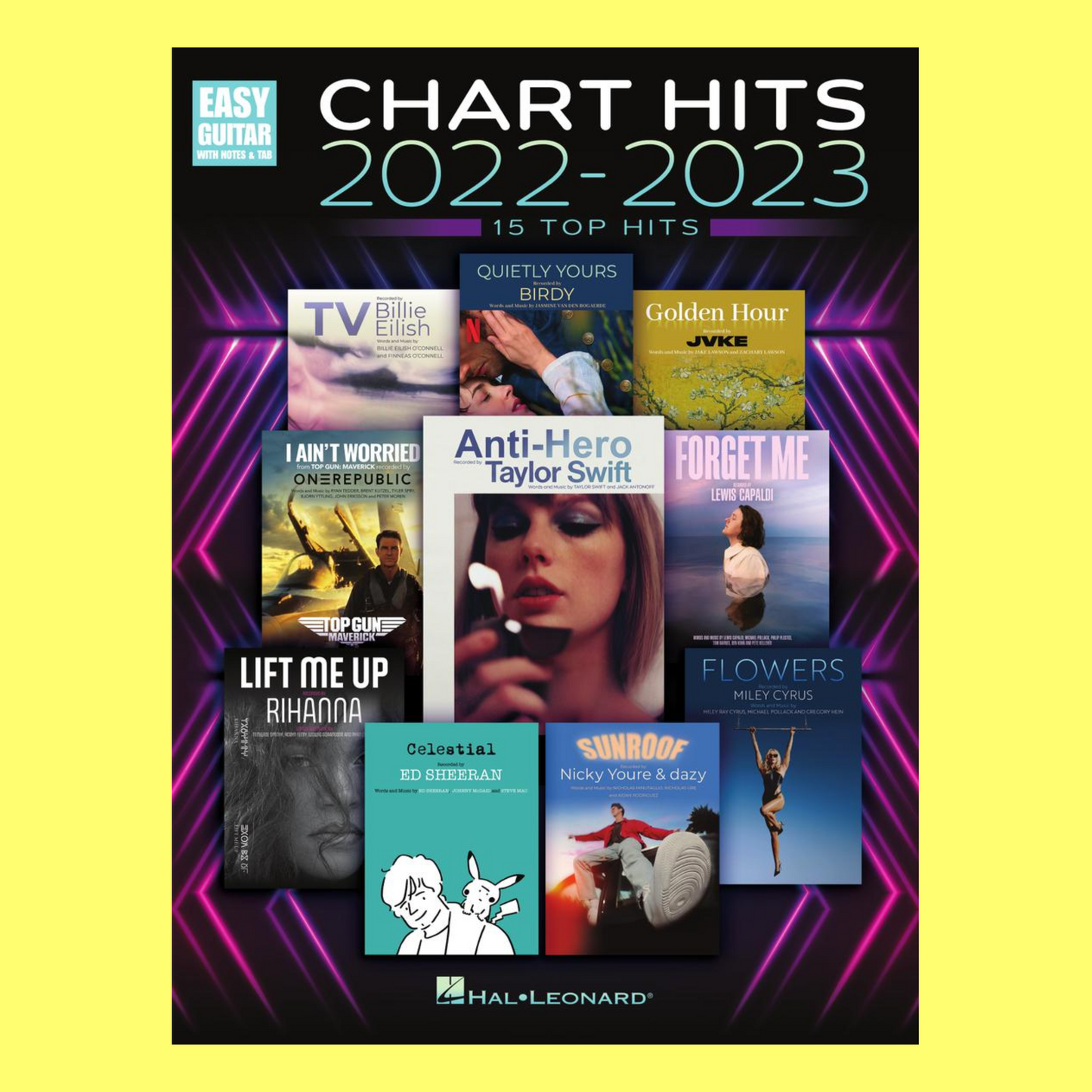 Chart Hits 2022-2023 - Easy Guitar with Notes & Tab Book