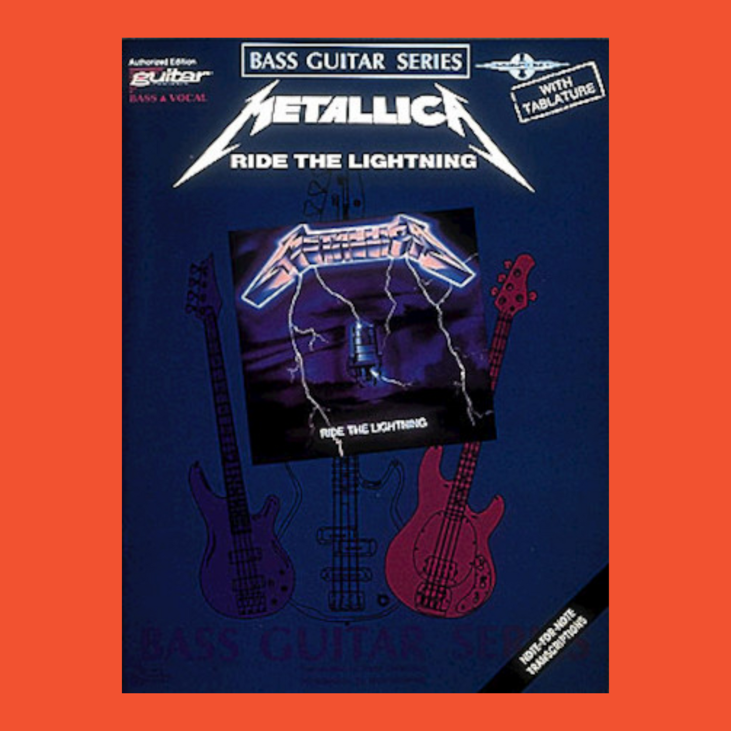 Metallica - Ride The Lightning Bass Tab Book