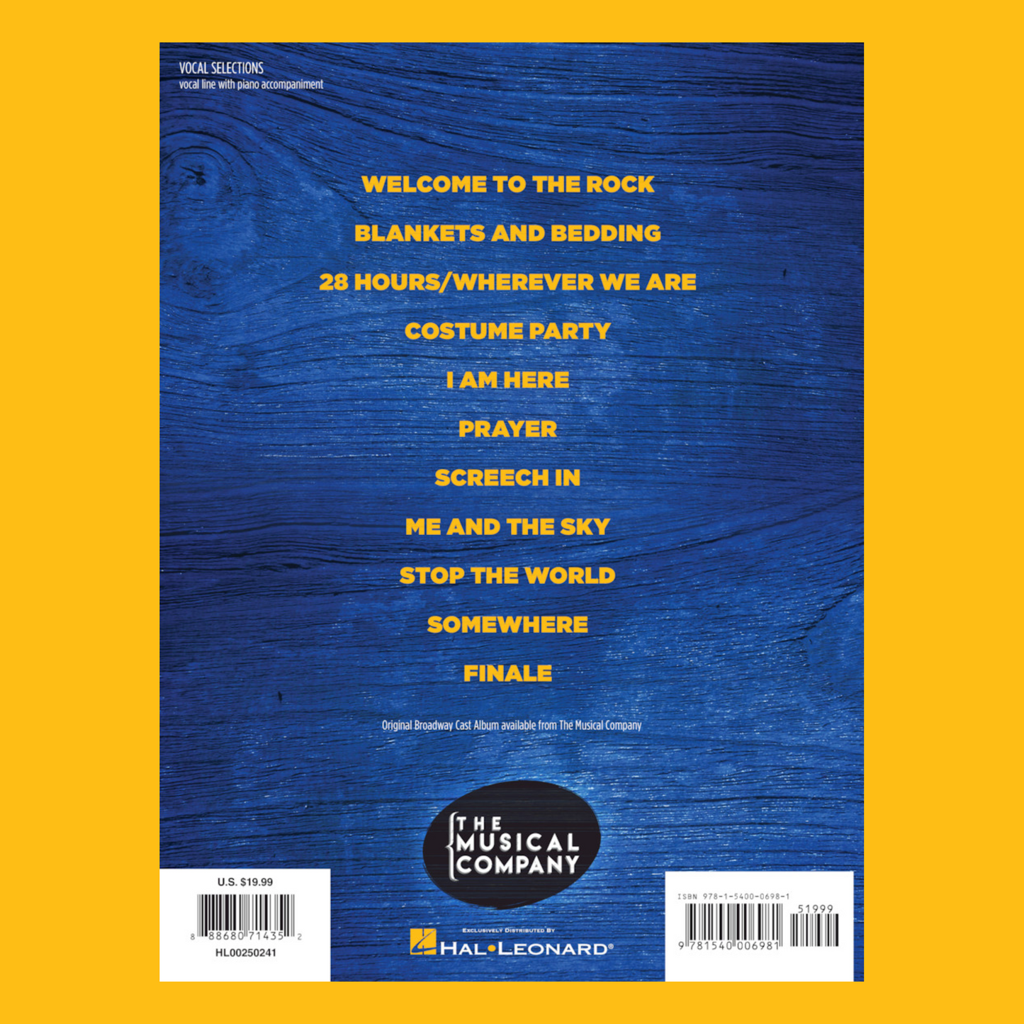 Come From Away - The Musical Piano/Vocal Selections Book