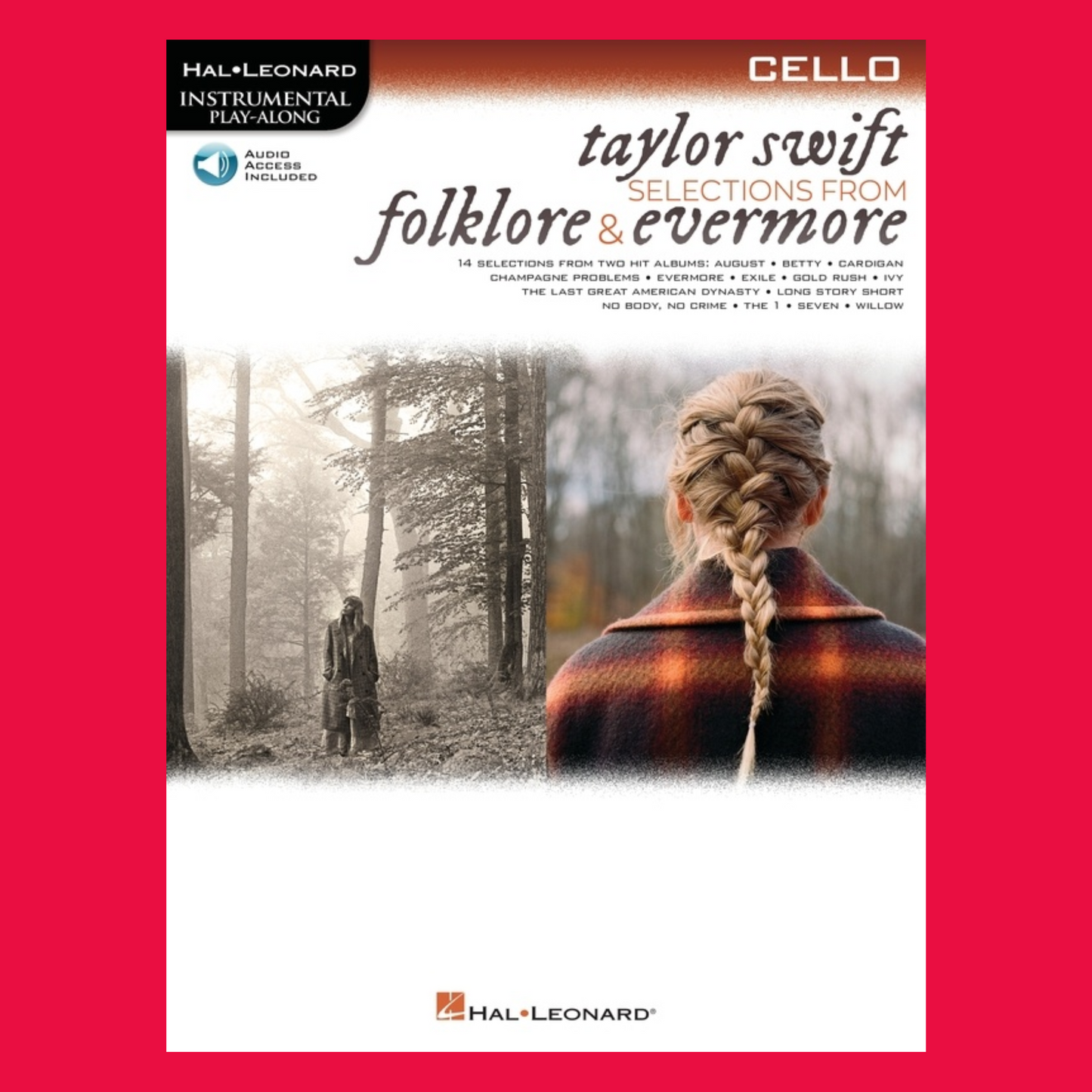 Taylor Swift - Folklore & Evermore Cello Play Along Book/Ola