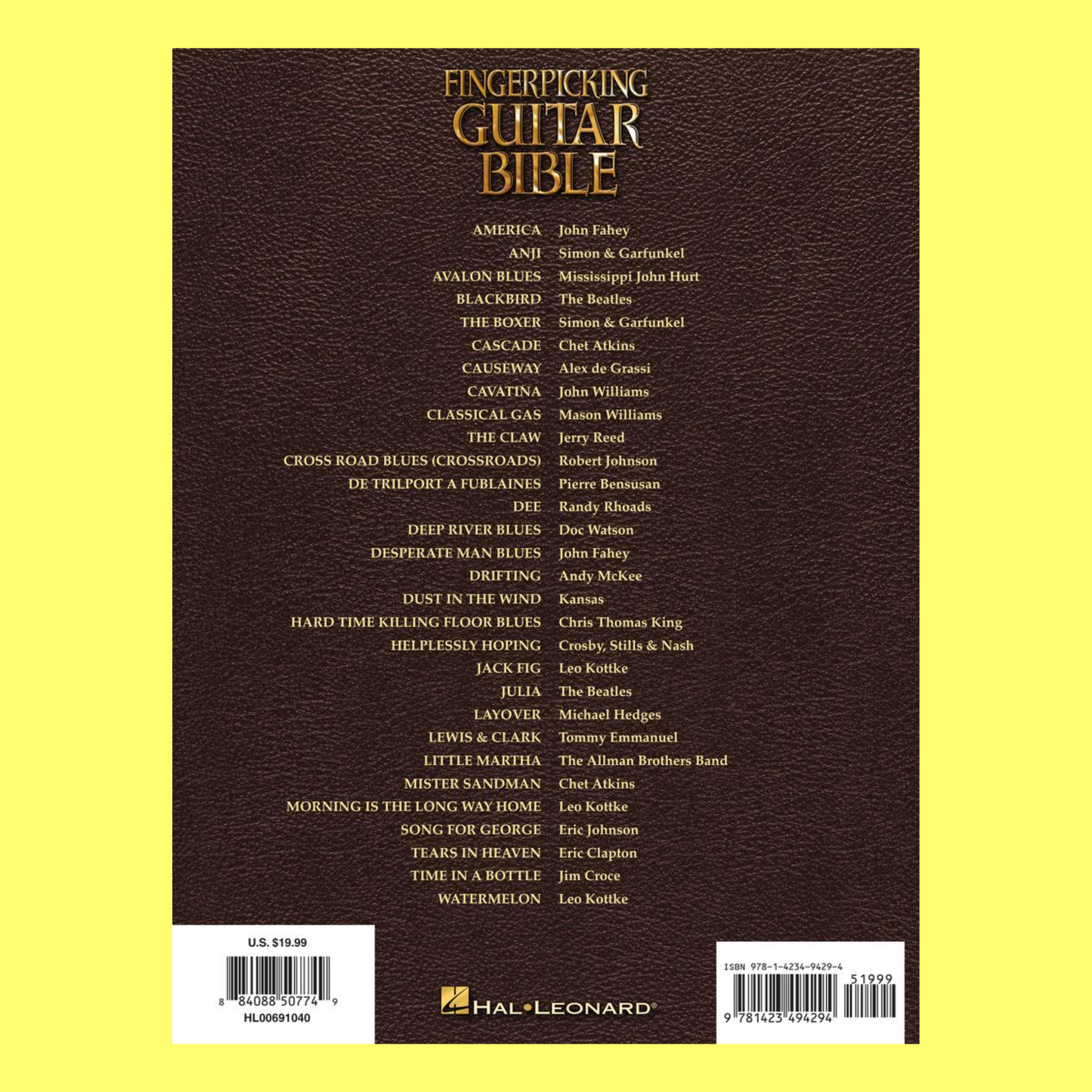 Fingerpicking Guitar Bible Tab Book