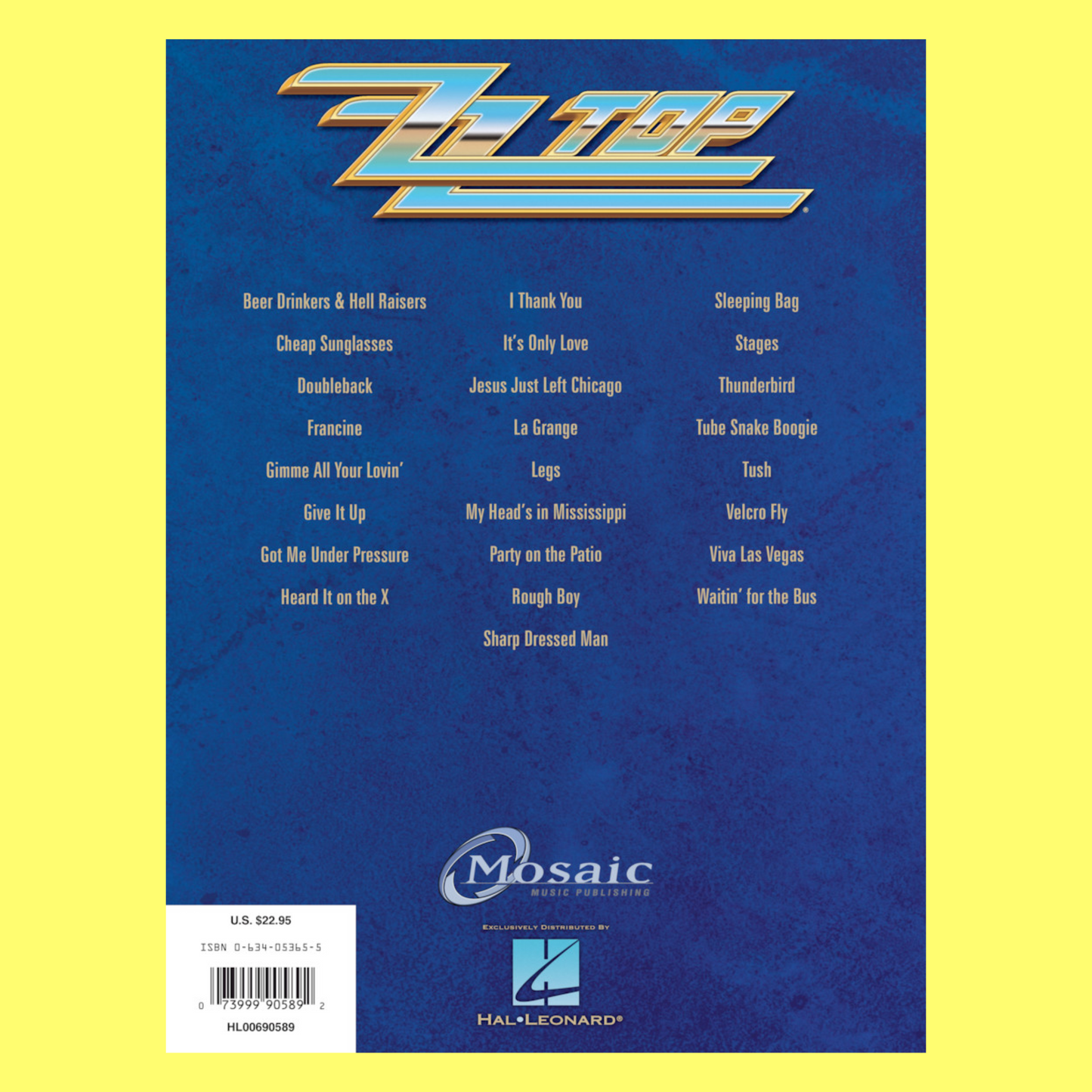 ZZ Top Guitar Anthology Guitar Tab Book