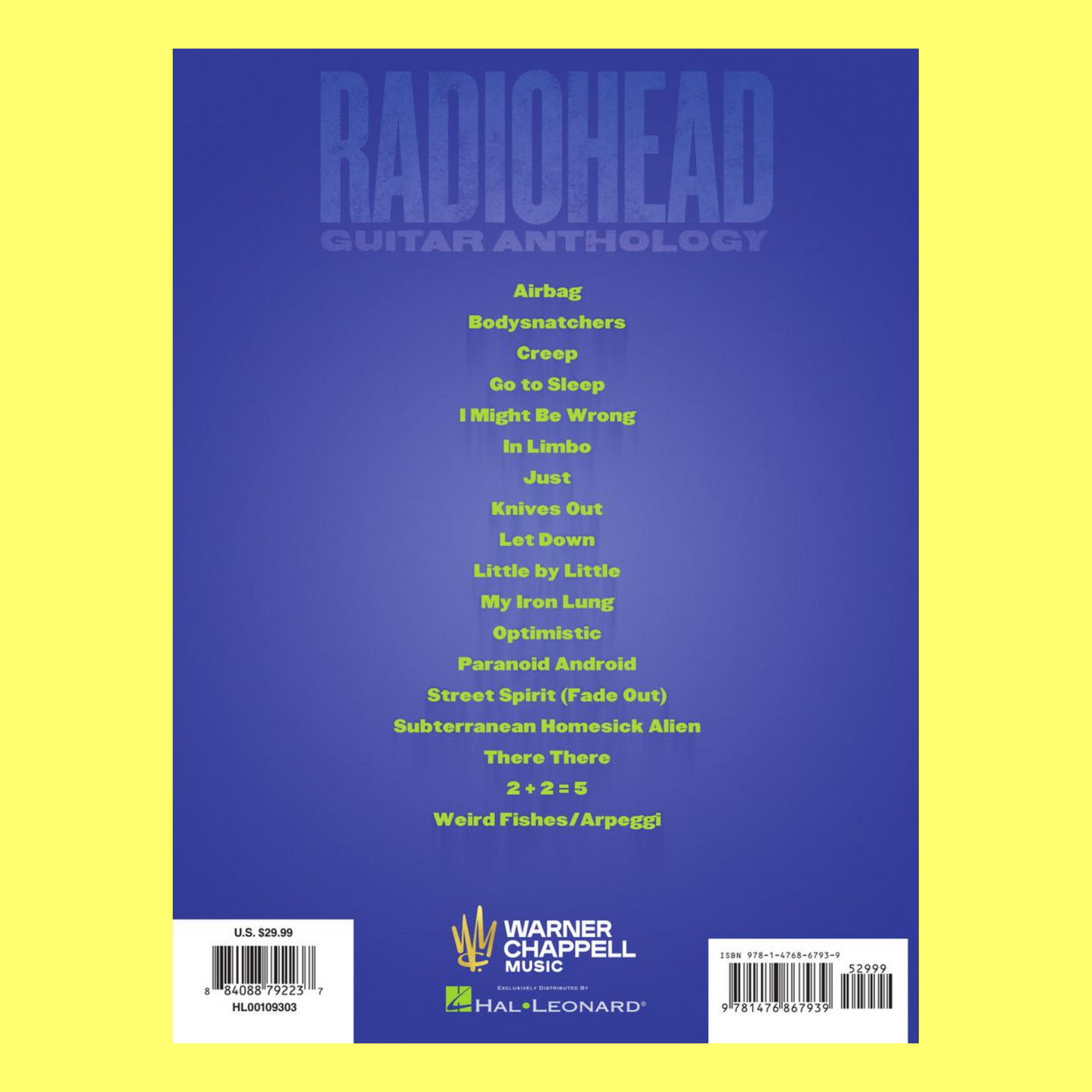 Radiohead Guitar Anthology Tab Book