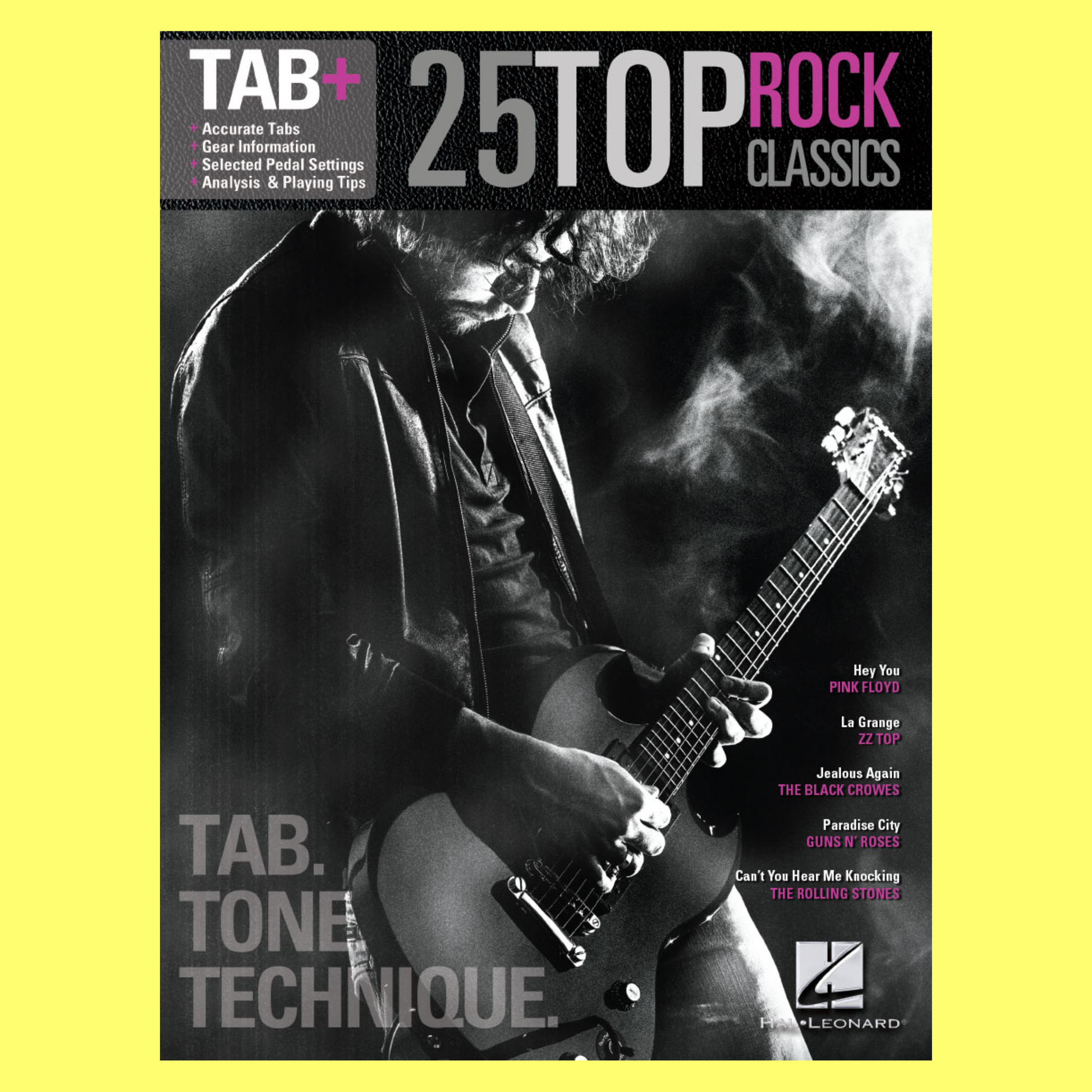 25 Top Rock Classics - Guitar Tab, Tone & Technique Book