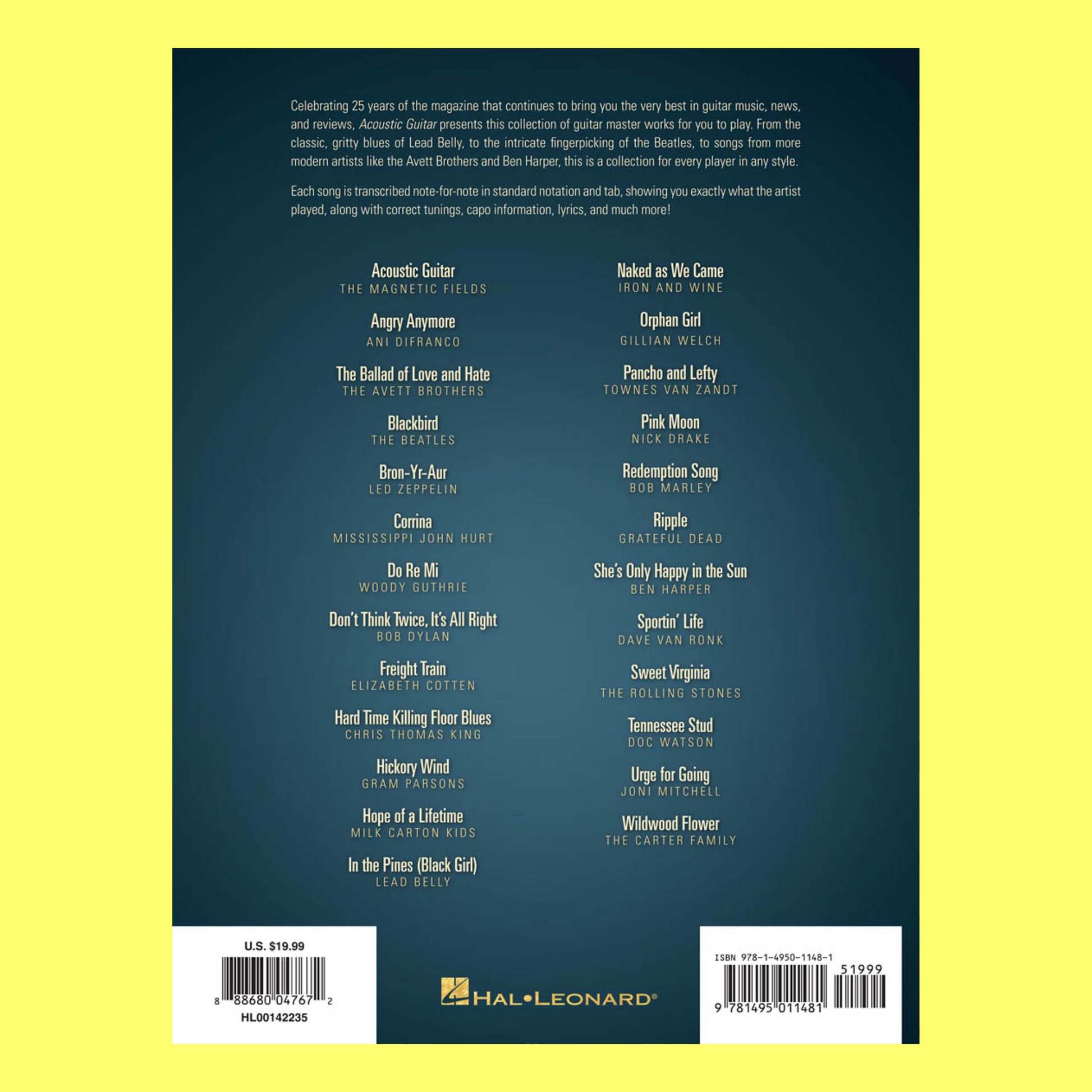 Acoustic Guitar 25th Anniversary Songbook Tab