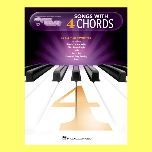 Songs With 4 Chords - Ez Play Piano Volume 32 Songbook