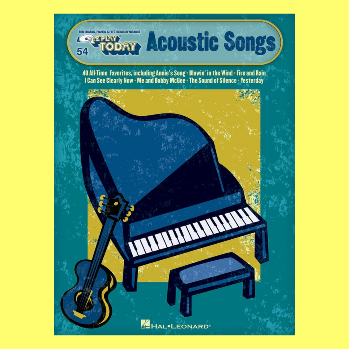 Acoustic Songs - EZ Play Piano Today Volume 54 Songbook