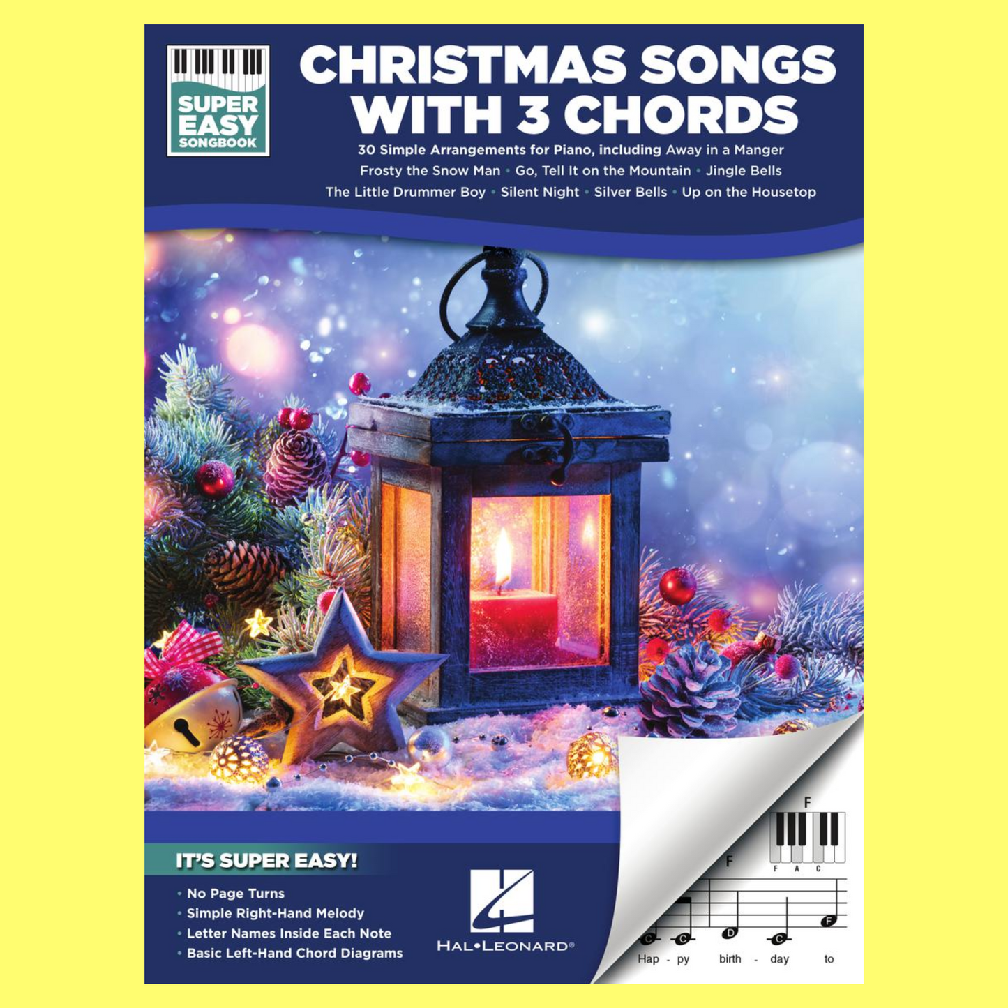 Christmas Songs With 3 Chords - Super Easy Piano Songbook