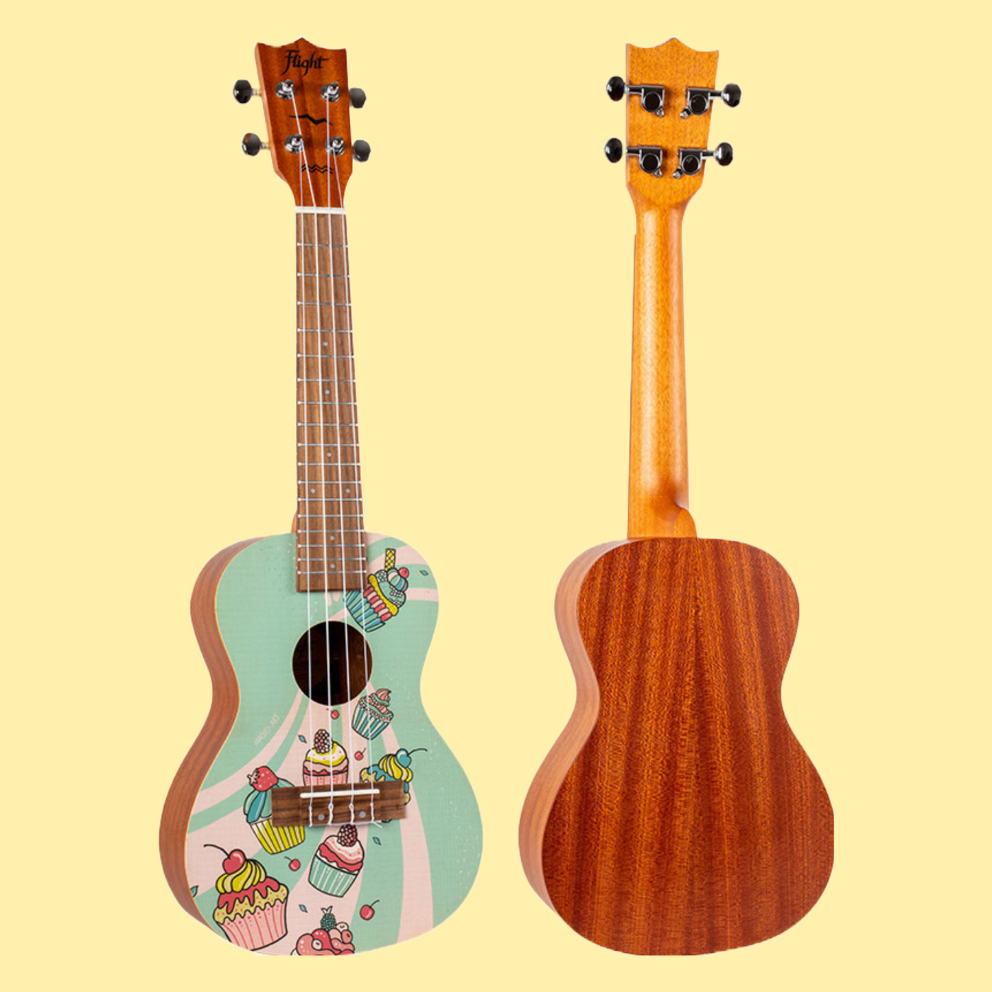 Flight AUC33 - Cupcake Concert Ukulele with Gig Bag