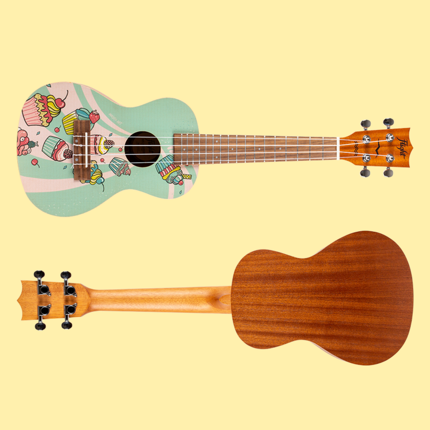 Flight AUC33 - Cupcake Concert Ukulele with Gig Bag