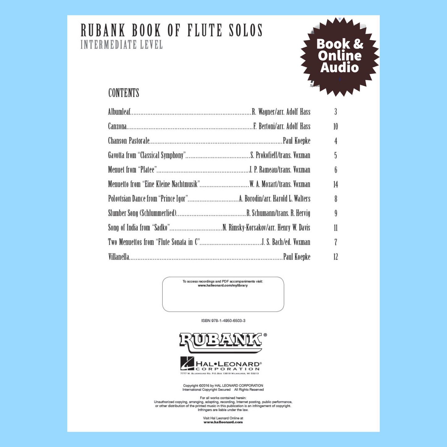 Rubank Book Of Flute Solos - Intermediate Level Book/Olm