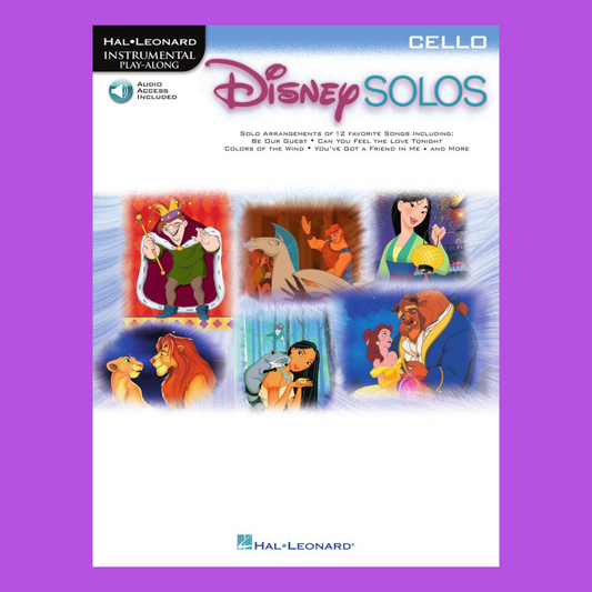 Disney Solos - For Cello Play Along Book/Ola