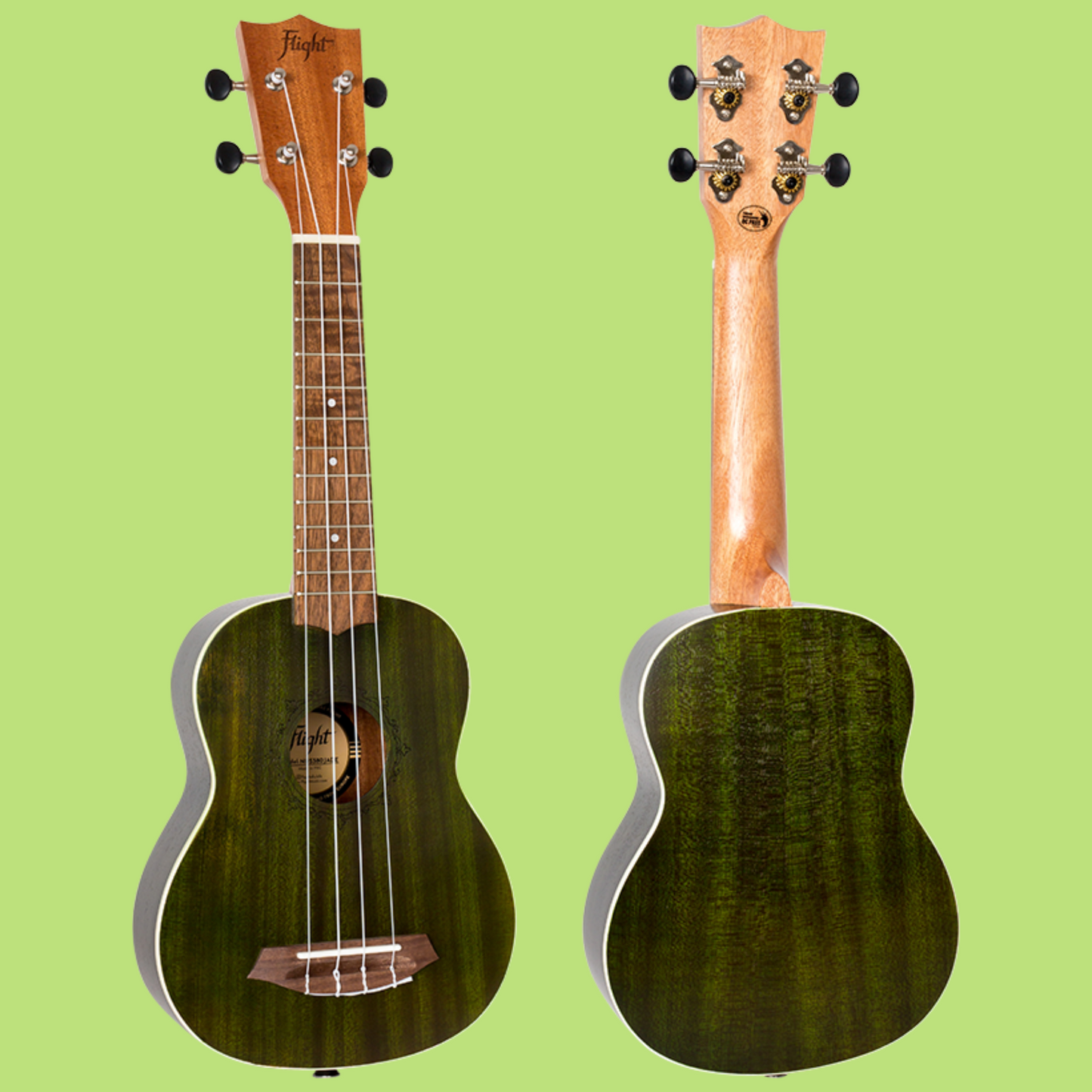 Flight - Jade Soprano Ukulele with Gig Bag