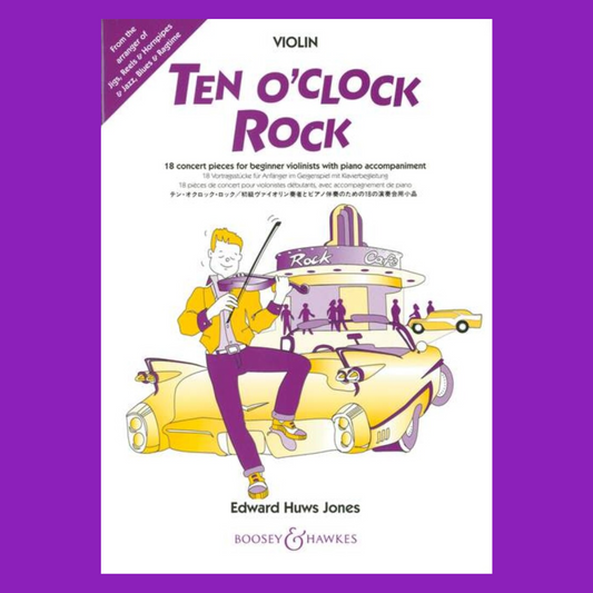 Boosey & Hawkes Ten O'clock Rock Violin Book - 18 Beginner Concert Pieces