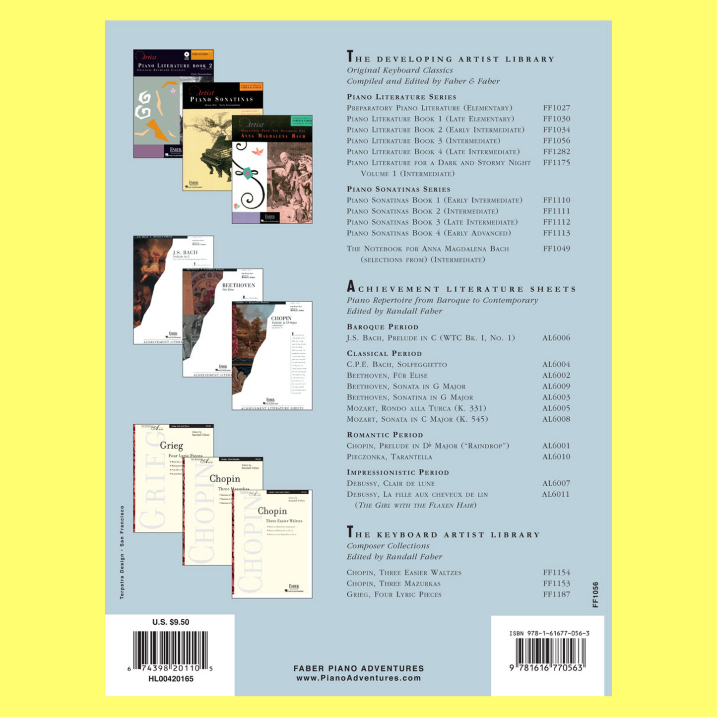 Faber Piano Literature - Developing Artist Piano Classics Book 3 (Revised Edition)
