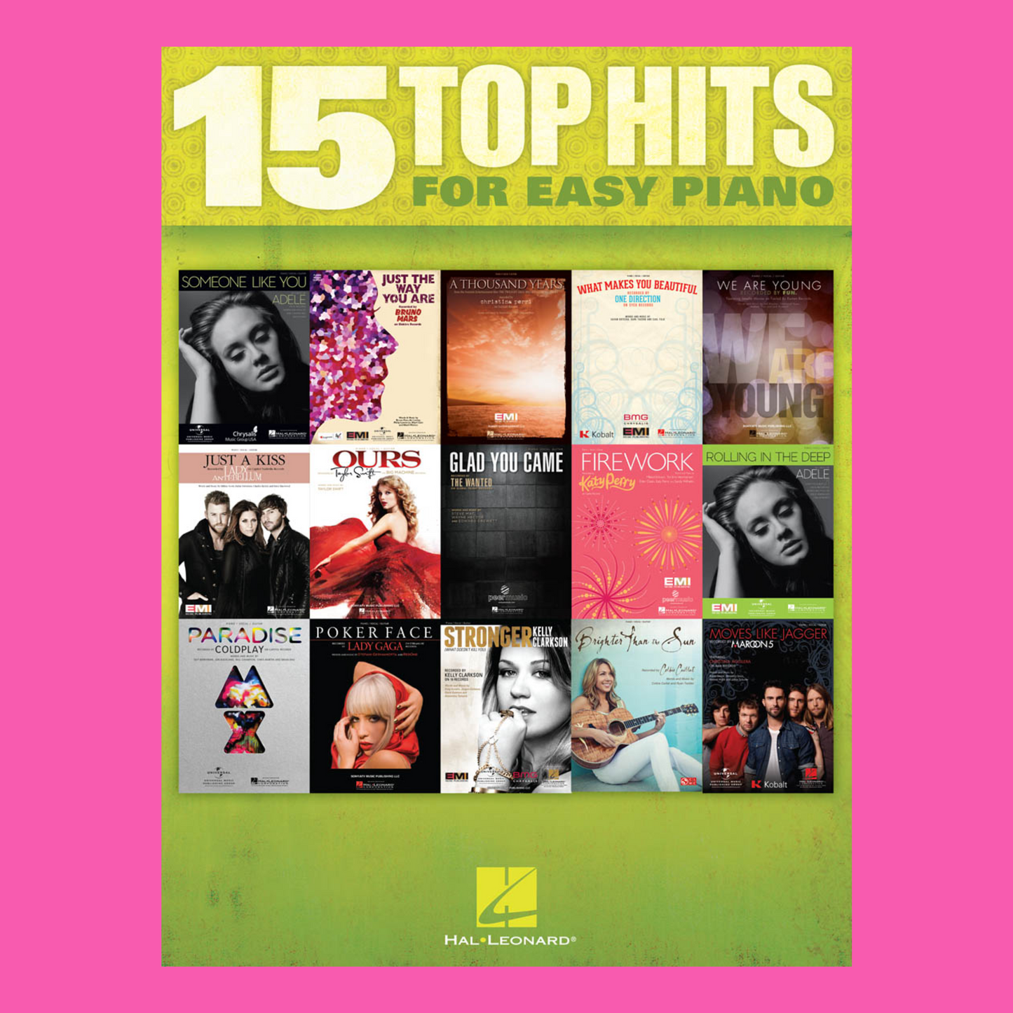 15 Top Hits For Easy Piano Book