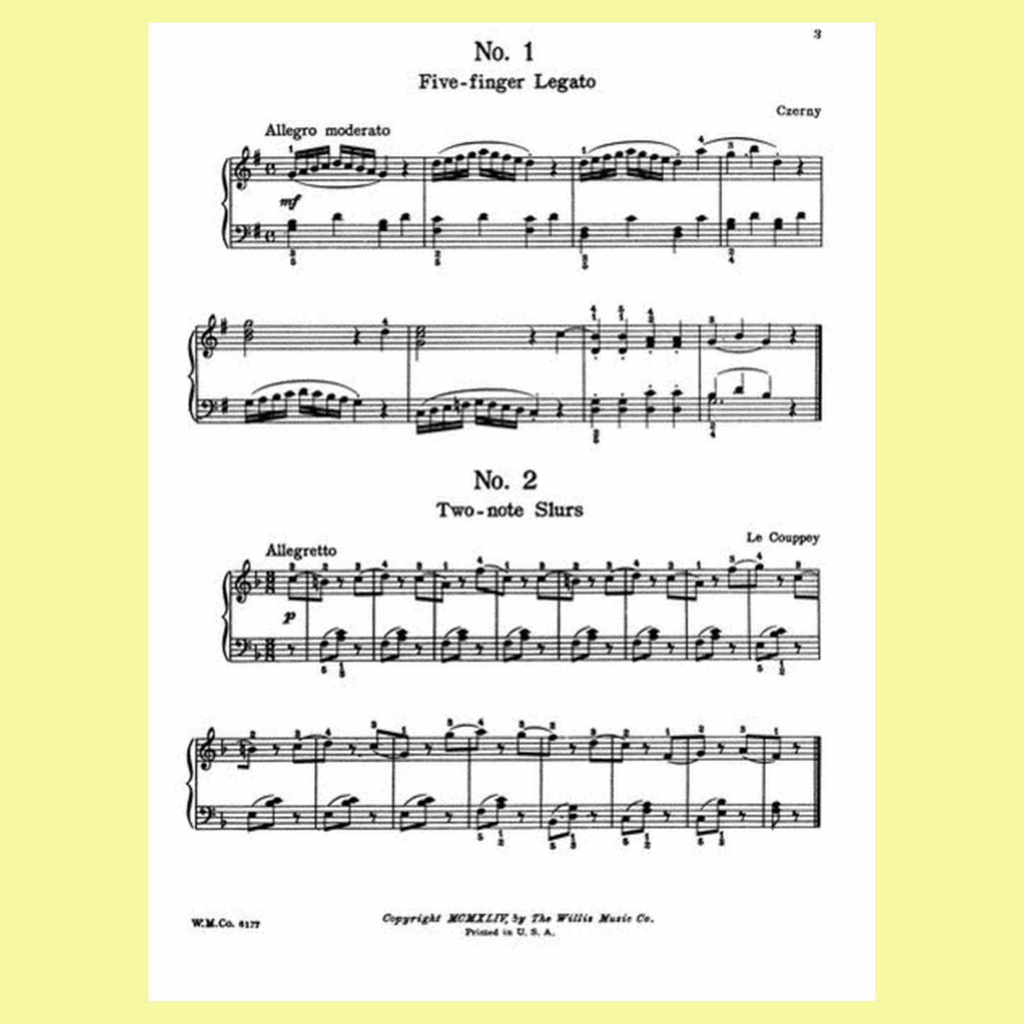 John Thompson - Fifty Second Grade Studies For Piano Book